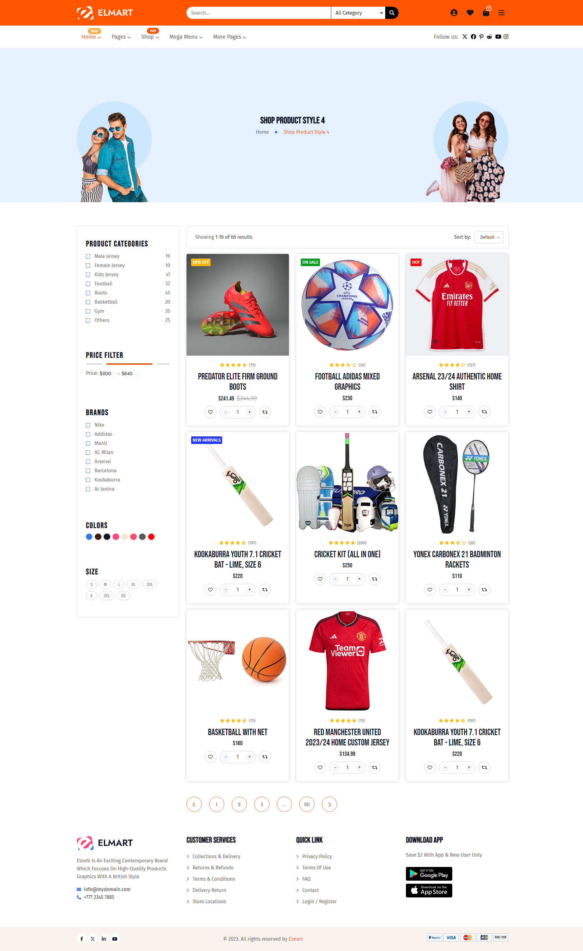 Sports Shop Page 1